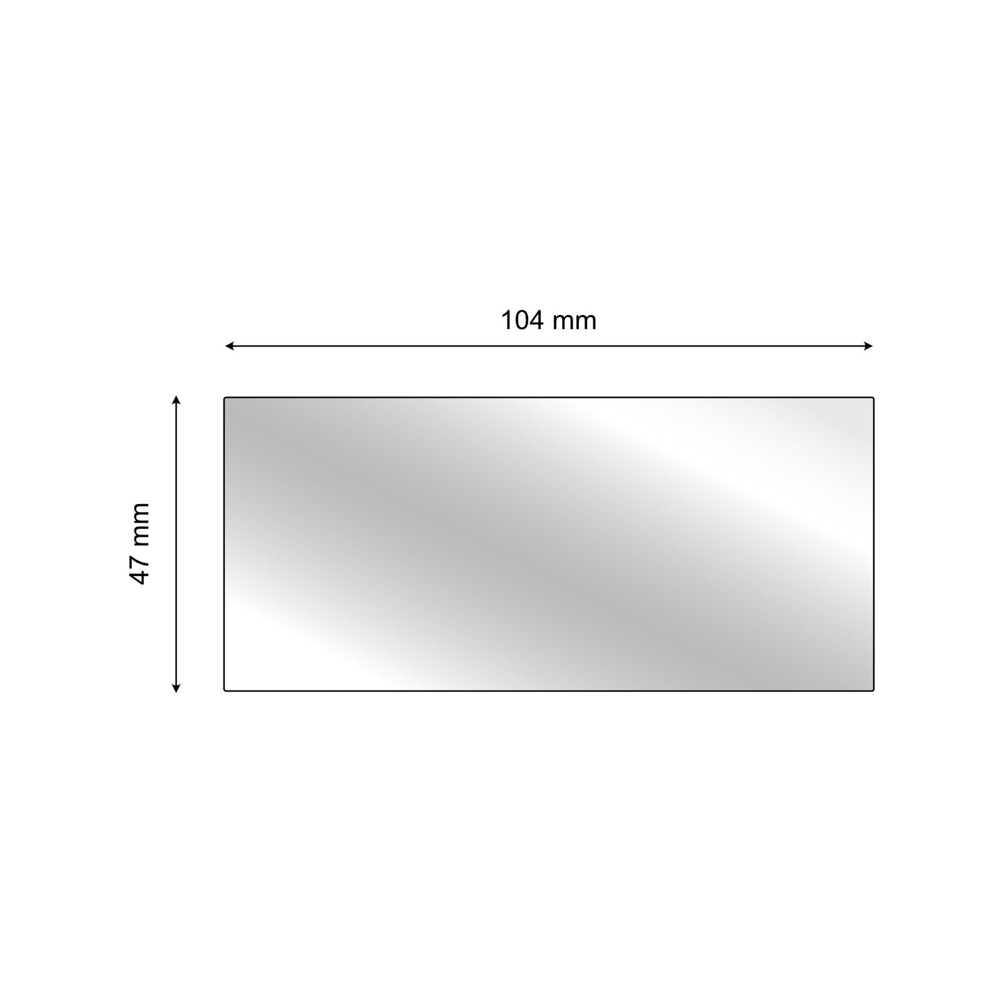 Schutzglas 104 x 47 mm