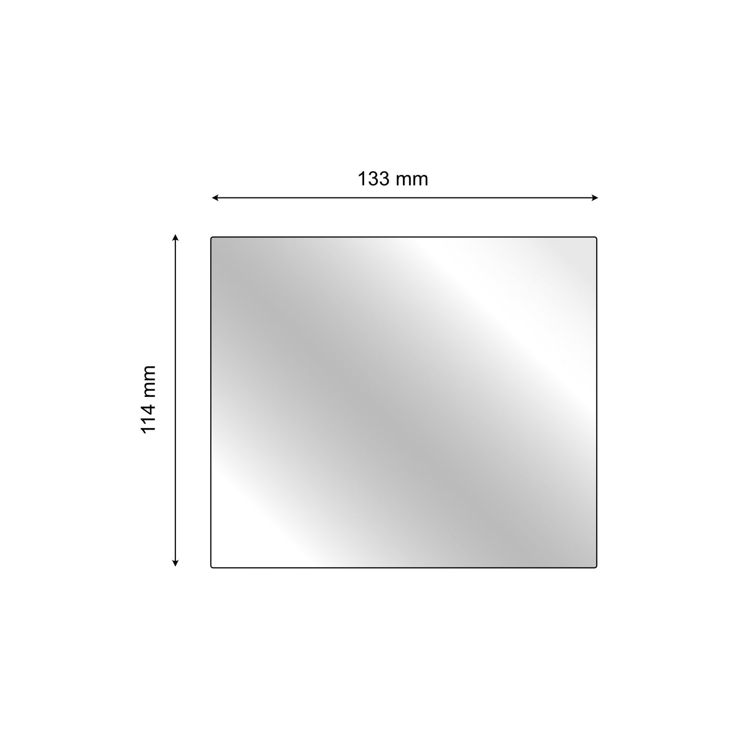 Schutzglas 133 x 114 mm